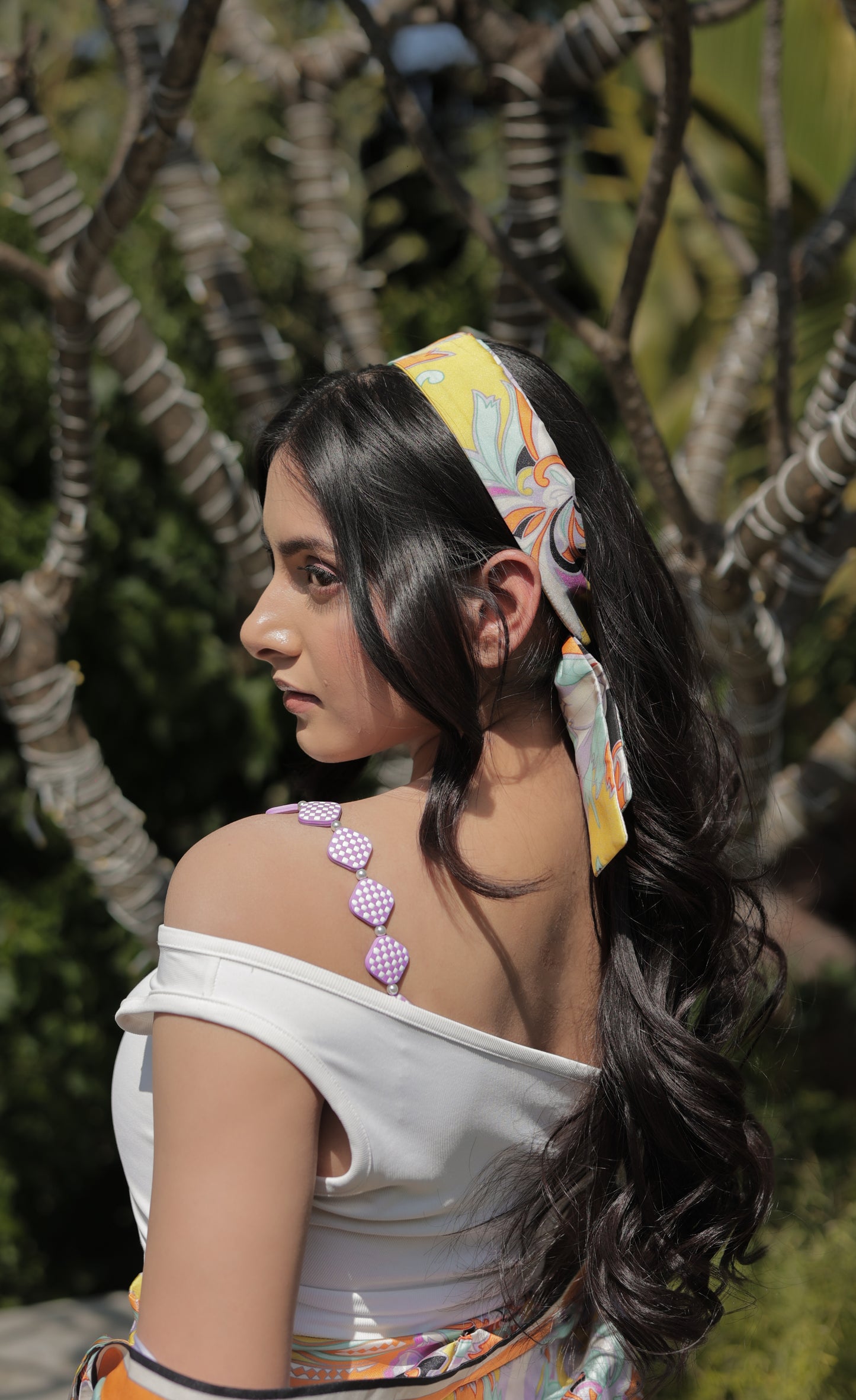 Purple Chess Bra Strap (Stylish shoulder Accessories)
