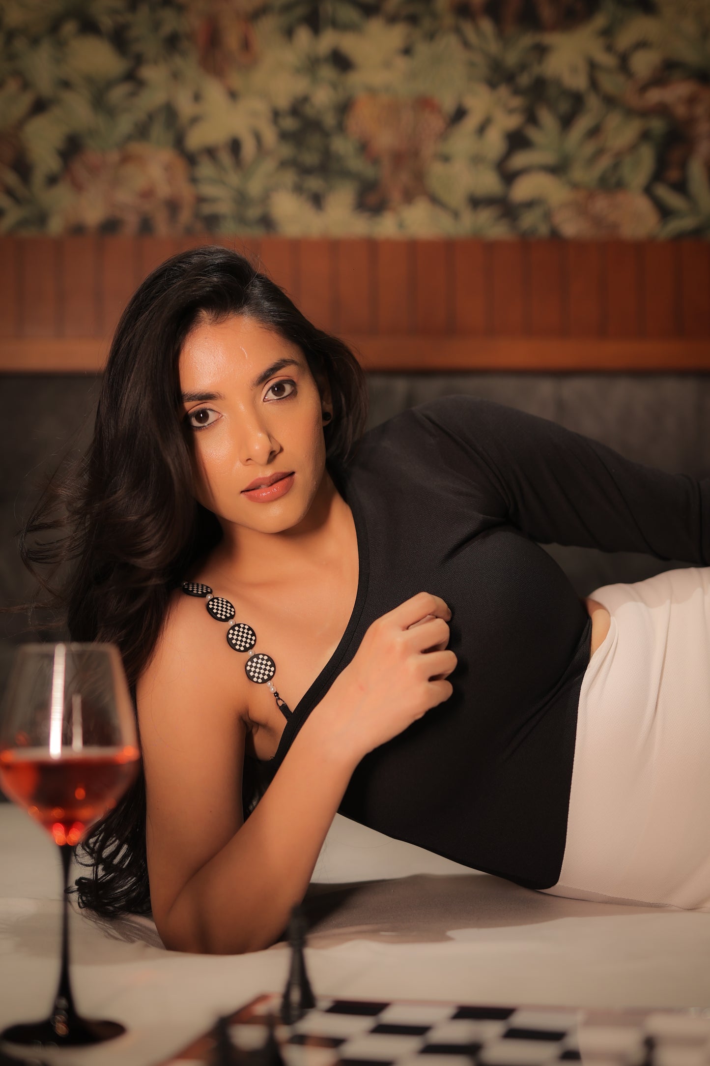 Classic Chess-themed Bra Strap For Women