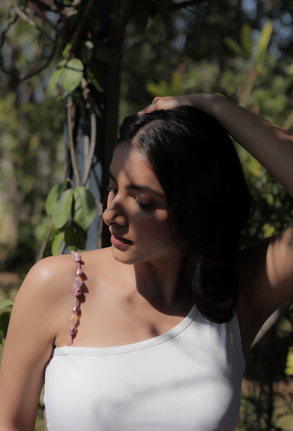 Pastel Pearl Beaded Bra Strap