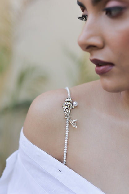 Opal Wing Beaded Bra Strap