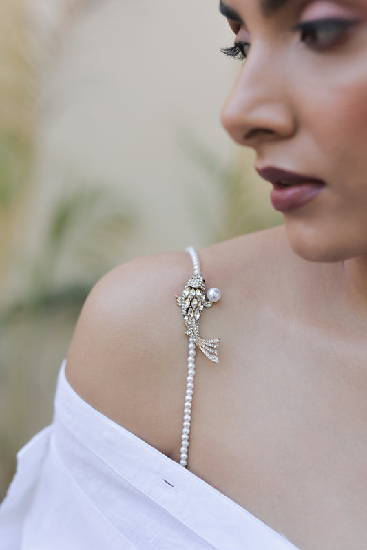 Opal Wing Beaded Bra Strap