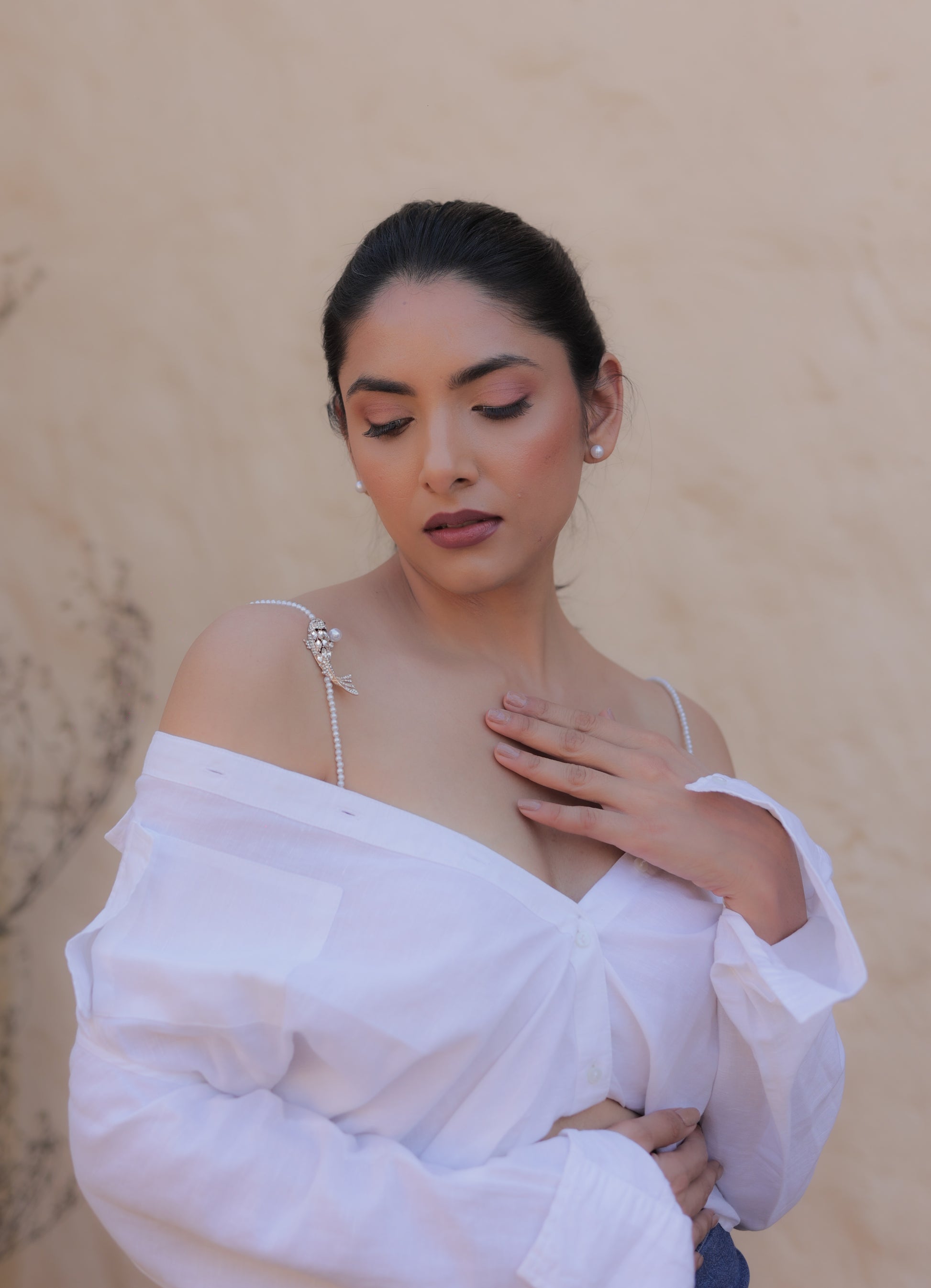 Opal Wing Beaded Bra Strap