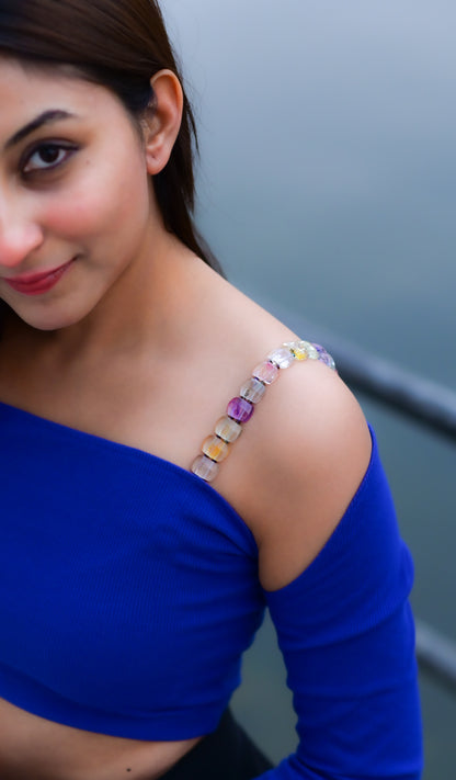 Candy Threads Beaded Bra Strap (Multi color Beaded Bra Straps)