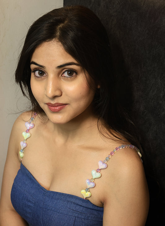 Candy Hearts Strap - Multi color heart shaped bra straps
