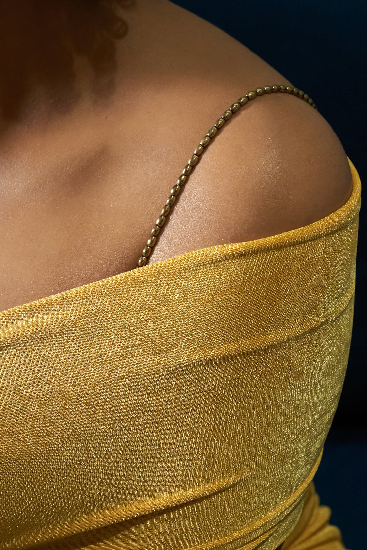 Golden Poise Beaded Shoulder Strap – Luxury Fashion & Lingerie Accessory