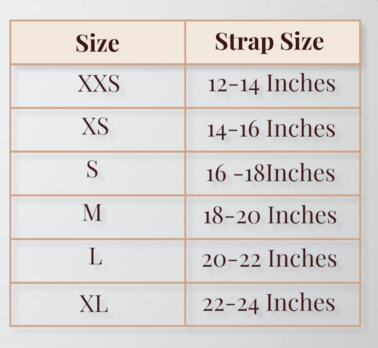 Strap Size chart