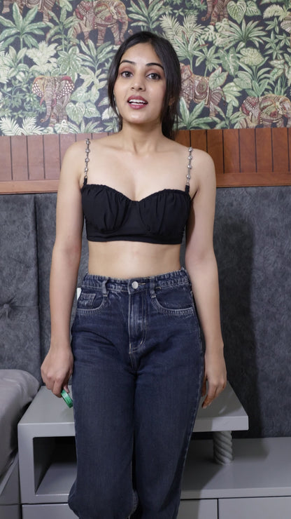 Oxidised Monochrome Owl Bra Straps